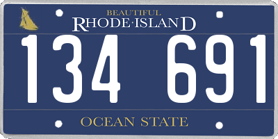 RI license plate 134691