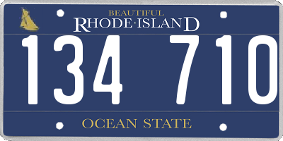 RI license plate 134710