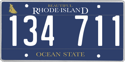 RI license plate 134711