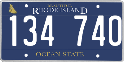 RI license plate 134740