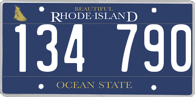 RI license plate 134790