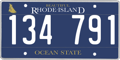 RI license plate 134791