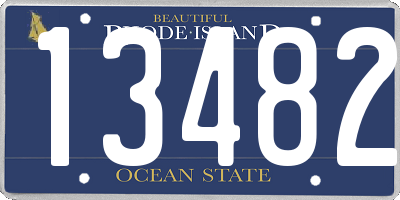 RI license plate 13482