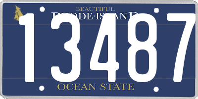RI license plate 13487