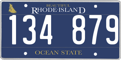 RI license plate 134879