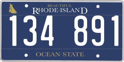 RI license plate 134891
