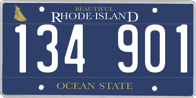 RI license plate 134901