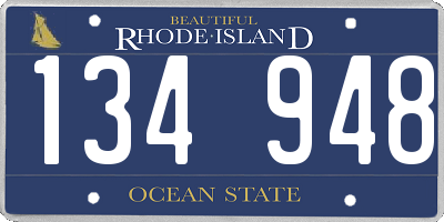 RI license plate 134948