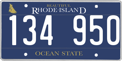 RI license plate 134950