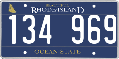 RI license plate 134969