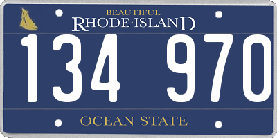 RI license plate 134970