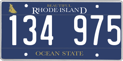 RI license plate 134975
