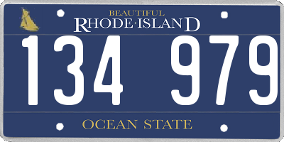 RI license plate 134979