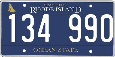 RI license plate 134990