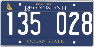 RI license plate 135028