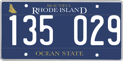 RI license plate 135029