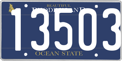 RI license plate 13503