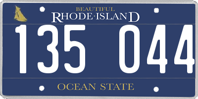 RI license plate 135044