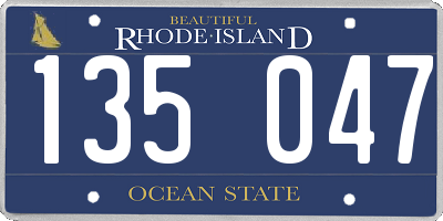 RI license plate 135047