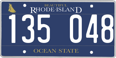 RI license plate 135048