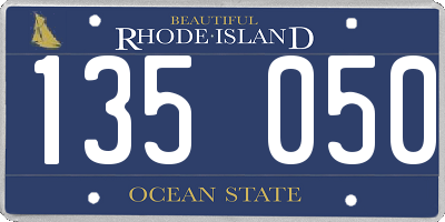 RI license plate 135050