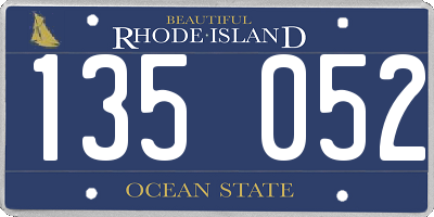 RI license plate 135052