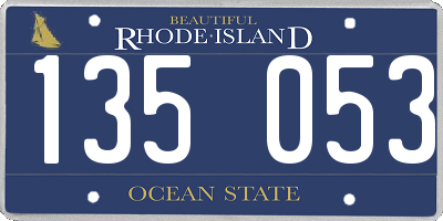 RI license plate 135053