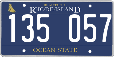 RI license plate 135057
