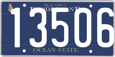 RI license plate 13506