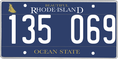 RI license plate 135069