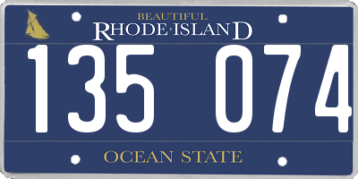 RI license plate 135074