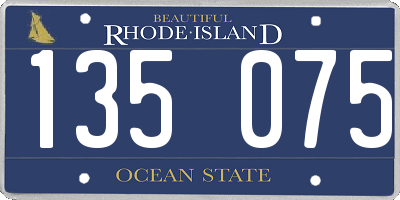 RI license plate 135075