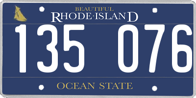 RI license plate 135076