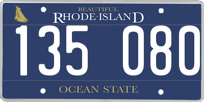 RI license plate 135080