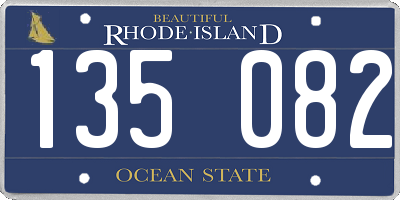 RI license plate 135082