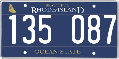RI license plate 135087