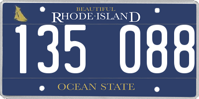 RI license plate 135088
