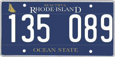 RI license plate 135089