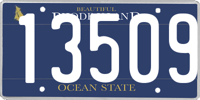 RI license plate 13509