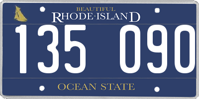 RI license plate 135090