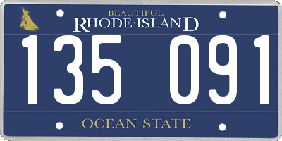 RI license plate 135091