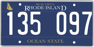 RI license plate 135097