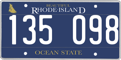 RI license plate 135098