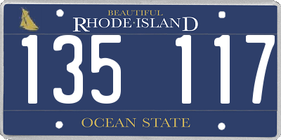 RI license plate 135117