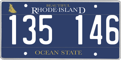 RI license plate 135146