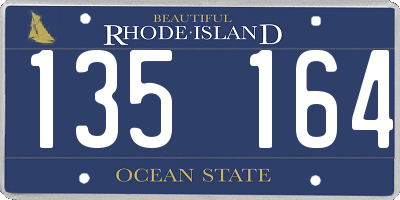 RI license plate 135164