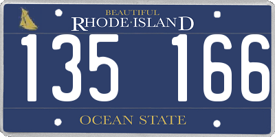 RI license plate 135166