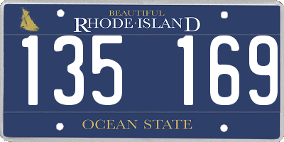 RI license plate 135169