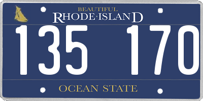 RI license plate 135170