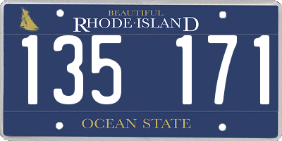 RI license plate 135171